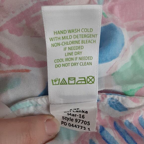 Lilly Pulitzer Sarasota Pintuck Tunic Dress Out to Sea Pastels Womens M Beach - Picture 9 of 13